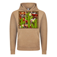 Vintage Coffee aztec cowhide cactus background Vintage Hoodie - Artiststas