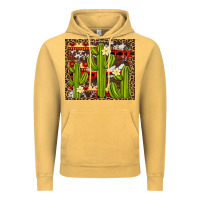 Vintage Mustard aztec cowhide cactus background Vintage Hoodie - Artiststas