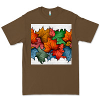Cacao autumn  leaves seamless pattern Premium Tee - BundleAndBundleShop
