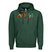Sports Green Mom of a Senior 2021 Zipper Hoodie - Jasminsmagicworld