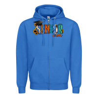 True Royal Mom of a Senior 2021 Zipper Hoodie - Jasminsmagicworld