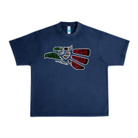Navy hecho en mexico aztec calendar mexican eagle t shirt Urban Heavy Tee - linhVisuals