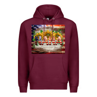 Burgundy patriotic nana Premium Hoodie - BarkalooDesign