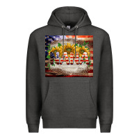 Charcoal Heather patriotic nana Premium Hoodie - BarkalooDesign