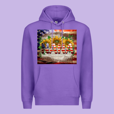 Patriotic Nana Premium Hoodie Designed By Barkaloodesign