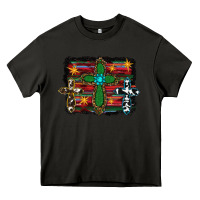 Asphalt cross leopard cowhide glitter serape Heavy Core Tee - RanaPortraitStore