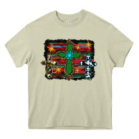 Mossy cross leopard cowhide glitter serape Heavy Core Tee - RanaPortraitStore