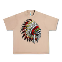 Burro native american indian chief skull motorcycle headdress  t shirt Urban Heavy Tee - linhVisuals