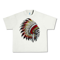 Pistachio native american indian chief skull motorcycle headdress  t shirt Urban Heavy Tee - linhVisuals