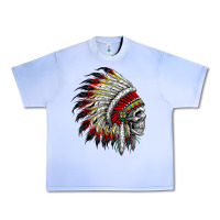 Grape Ice native american indian chief skull motorcycle headdress  t shirt Urban Heavy Tee - linhVisuals