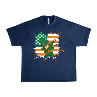 Navy dabbing leprechaun irish american flag Urban Heavy Tee - linhVisuals