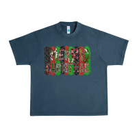 Midnight Navy Merry Christmas Urban Heavy Tee - CowhideDigitalArt