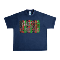 Navy Merry Christmas Urban Heavy Tee - CowhideDigitalArt