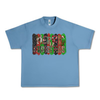Pebble Blue Merry Christmas Urban Heavy Tee - CowhideDigitalArt