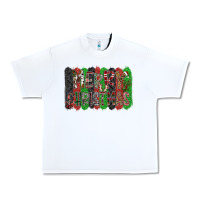 White Merry Christmas Urban Heavy Tee - CowhideDigitalArt