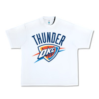 White suitable-oklahoma-city-thunder-worn Urban Heavy Tee - linhVisuals