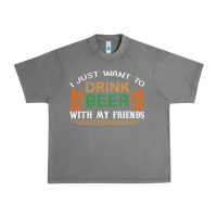 Tornado i just want to drink with my friends Urban Heavy Tee - linhVisuals