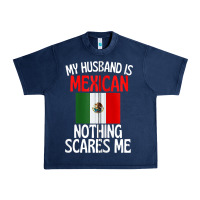 Navy my husband is mexican nothing scares me funny husband zip hoodie Urban Heavy Tee - linhVisuals