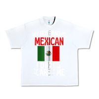 White my husband is mexican nothing scares me funny husband zip hoodie Urban Heavy Tee - linhVisuals