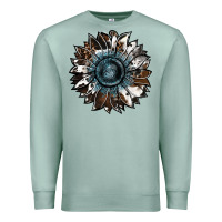 Seafoam cowhide leopard and  leather sunflower Premium Sweatshirt - RanaPortraitStore