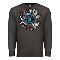 Smoke cowhide leopard and  leather sunflower Premium Sweatshirt - RanaPortraitStore