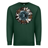 Sports Green cowhide leopard and  leather sunflower Premium Sweatshirt - RanaPortraitStore