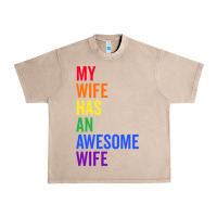 French Oak my wife has an awesome wife funny lesbian wedding gift t shirt Urban Heavy Tee - linhVisuals
