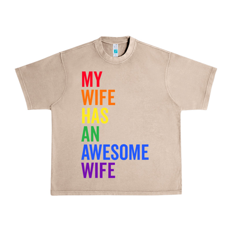 My Wife Has An Awesome Wife Funny Lesbian Wedding Gift T Shirt Urban Heavy Tee by linhVisuals | Teevron