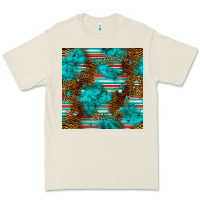 Bone turquoise serape leopard seamless pattern Premium Tee - BundleAndBundleShop