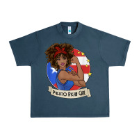 Midnight Navy puerto rican girl strong t shirt puerto rico pride boricua Urban Heavy Tee - linhVisuals