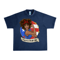 Navy puerto rican girl strong t shirt puerto rico pride boricua Urban Heavy Tee - linhVisuals