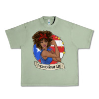 Oil Green puerto rican girl strong t shirt puerto rico pride boricua Urban Heavy Tee - linhVisuals