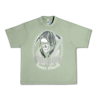 Oil Green santa muerte female deity mexican satanic dead sugar skull tank top Urban Heavy Tee - linhVisuals