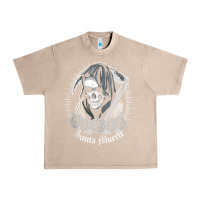 French Oak santa muerte female deity mexican satanic dead sugar skull tank top Urban Heavy Tee - linhVisuals