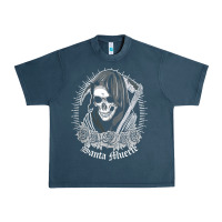 Midnight Navy santa muerte female deity mexican satanic dead sugar skull tank top Urban Heavy Tee - linhVisuals