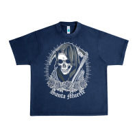 Navy santa muerte female deity mexican satanic dead sugar skull tank top Urban Heavy Tee - linhVisuals