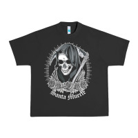 Pigment Black santa muerte female deity mexican satanic dead sugar skull tank top Urban Heavy Tee - linhVisuals