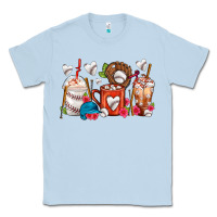 Dusty Blue Baseball Coffee Cups Classic Tee - FaDigitalArtStudio