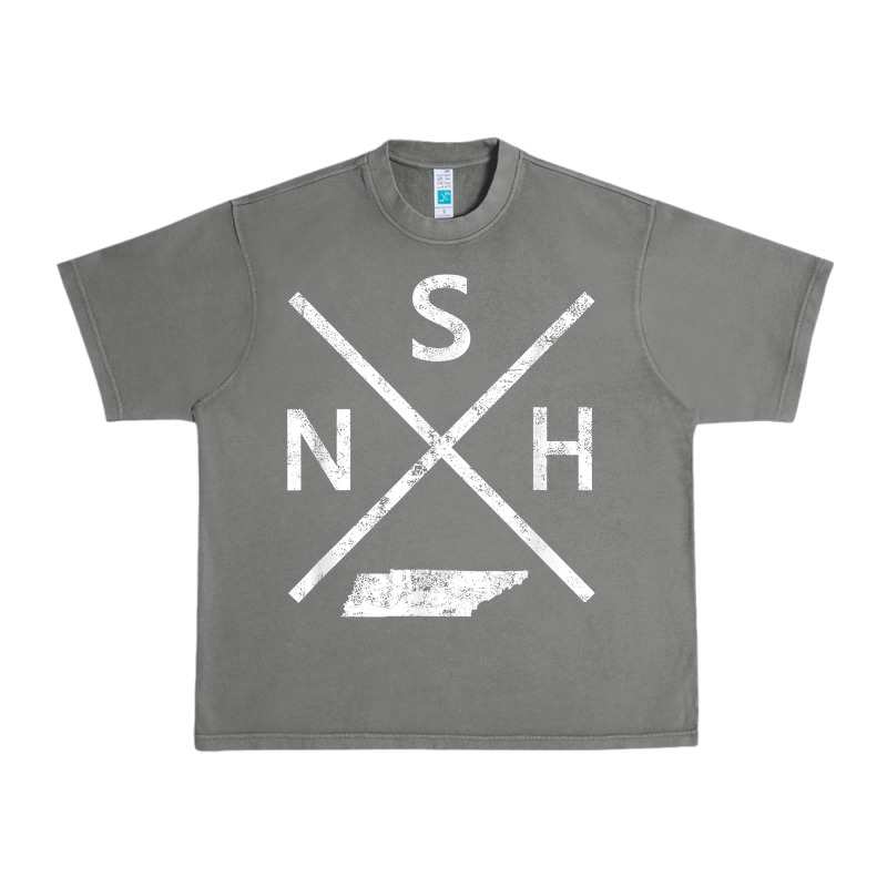 Vintage Nashville Retro Nsh Cross T Shirt Urban Heavy Tee by linhVisuals | Teevron