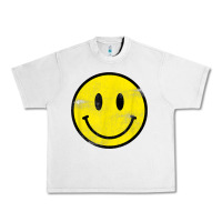 Lunar Rock vintage retro happy smiley face 80's 90's aesthetic t shirt Urban Heavy Tee - linhVisuals