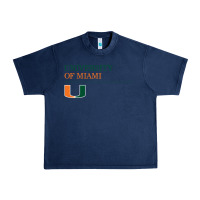 Navy The university of miami Urban Heavy Tee - linhVisuals