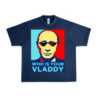 Navy who is your vladdy Urban Heavy Tee - linhVisuals