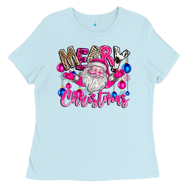 Merry Christmas Santa Ladies Tee by CowhideDigitalArt | Teevron