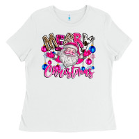 White merry Christmas santa Ladies Tee - CowhideDigitalArt