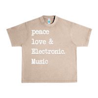 French Oak peace love & electronic music  edm techno t shirt Urban Heavy Tee - linhVisuals