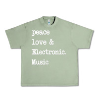 Oil Green peace love & electronic music  edm techno t shirt Urban Heavy Tee - linhVisuals