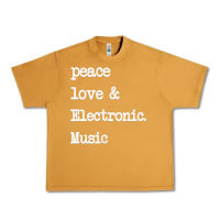 Peanut Butter peace love & electronic music  edm techno t shirt Urban Heavy Tee - linhVisuals