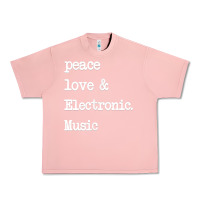 Salmon peace love & electronic music  edm techno t shirt Urban Heavy Tee - linhVisuals