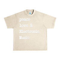 Sandshell peace love & electronic music  edm techno t shirt Urban Heavy Tee - linhVisuals
