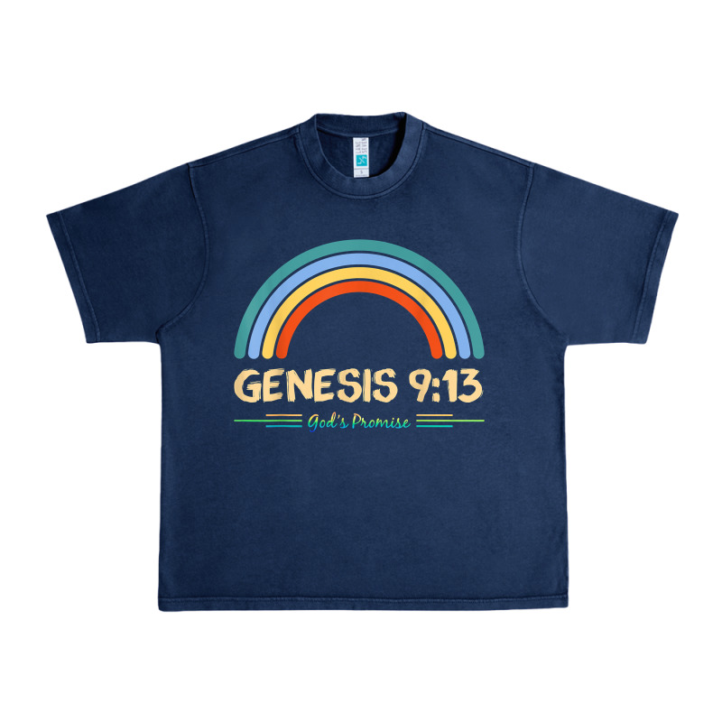 Genesis 913 God's Promise Faithfully Rainbow Bible Verse T Shirt Urban Heavy Tee by linhVisuals | Teevron